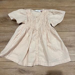 Zara beige girl dress 12-18m